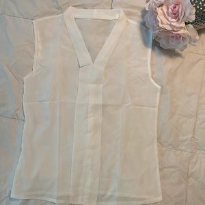 NEW Sleeveless white top